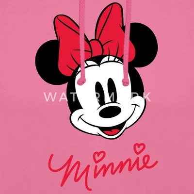 Produktbild von Mickey & Minnie Schriftzug Uni Hoodie, XXL, Pink