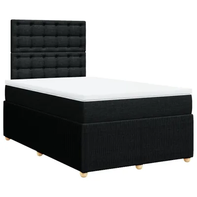 Produktbild von Boxspringbett mit Matratze Schwarz 120x200 cm Stoff