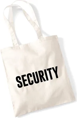 Produktbild von Huuraa Jutebeutel Security Schriftzug 10 Liter Natural Baumwolle Tasche Geschenkidee