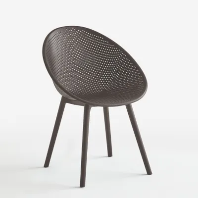 Immagine prodotto di Sedia moderna per sala da pranzo, giardino, cucina, area esterna Arielle - Grigio scuro