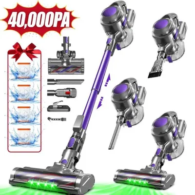 Produktbild von Aiibot Akku Staubsauger, 40000Pa Staubsauger Kabellos 50 min, Staubsauger 5-in-1 Filtersystem, Handstaubsauger1.6L, für Teppich/Tierhaare