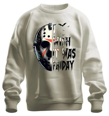 Zdjęcie produktu dla Jason Eishockeymaske Horror Slasher Halloween Grusel Vintage Uni  Bluza Pullover, Natur, XL