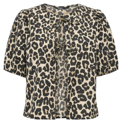 Produktbild von Only ONLJENNA S/S TIE 2-WAY TOP WVN NOOS Birch/JENN S