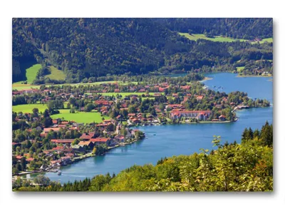 Produktbild von Premium Textil-Leinwand 90x60cm quer Premium Textil-Leinwand 90 cm x 60 cm quer Rottach-Egern am Tegernsee | Wandbild, HD-Bild auf Keilrahmen, Fertigbild auf hochwertigem Vlies, Leinwanddruck von None SusaZoom