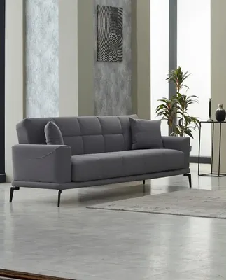 Zdjęcie produktu dla Sofa trzyosobowa sofa tapicerowana sofa 3-osobowa sofa z tkaniny szara