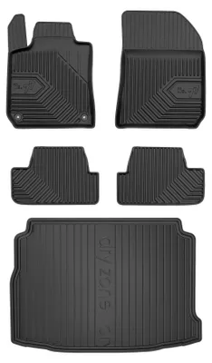 Productafbeelding van Rubberen automatten + kofferbakmat voor Peugeot 308 II 2013-2021 (hatchback) – 5-delig, zwart, op maat – Wielganizator