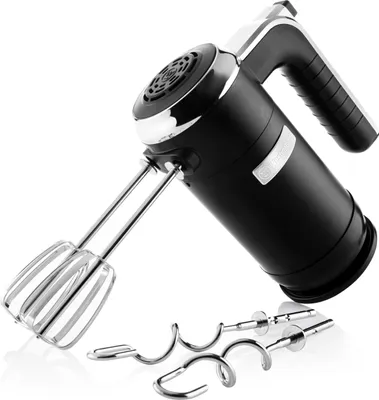 Produktbild von Westinghouse WKHM250BK, Handmixer, Schwarz, Kneten, Mixen, Whisking, 1,2 m, GS, CE, Kunststoff, Edelstahl