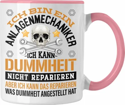 Produktbild von Trendation - Anlagenmechaniker Tasse Geschenk Spruch Männer (Rosa)