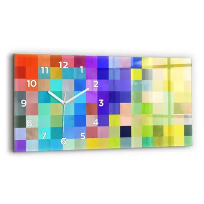 Produktbild von Wallfluent Wanduhr – Stilles Quarzuhrwerk - Uhr Dekoration Wohnzimmer Schlafzimmer Küche - Zifferblatt - weiße Zeiger - 60x30 cm - Faktenzusammensetzung