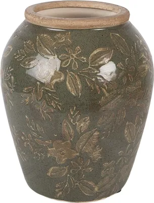 Obrázok produktu pre Váza Clayre & Eef Ø 15x18 cm Zelená keramika