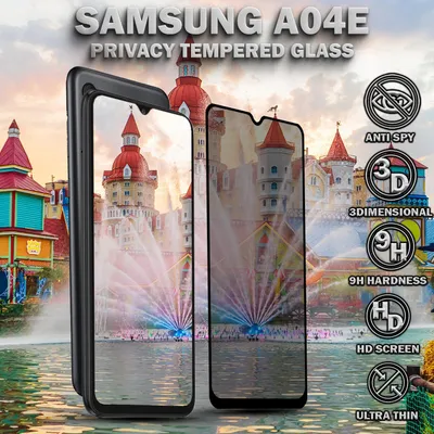 Zdjęcie produktu dla 1-pak Samsung A04E Szkło ochronne na ekran Privacy - Szkło hartowane 9H - Super jakość 3D
