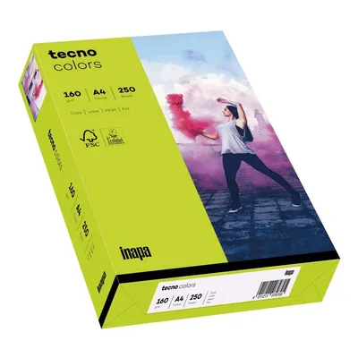 Produktbild von Multifunktionspapier tecno colors A4 160 g/qm VE=250 Blatt leuchtendgrün