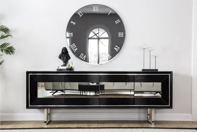 Image de Buffet noir Commode Commodes Armoire de rangement de luxe Buffet