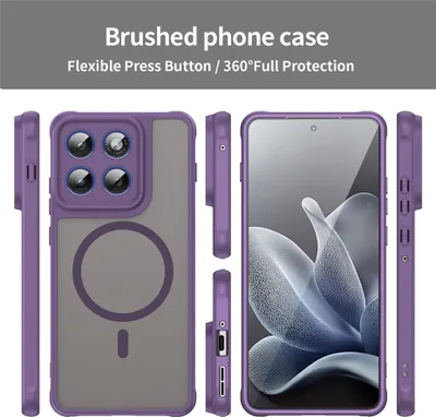 Produktbild von Motorola Edge 70 Hülle - Coverup Mattes Transparentes Back Cover mit Kameraschutz - MagSafe Compatible - Violett