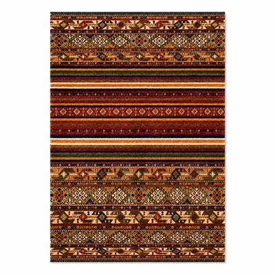 Produktbild von Nuri Tringle Teppich aus Wolle 120 × 80 cm – Hochwertiger Orient- und Ethnoteppich mit zeitlosem Streifenmuster