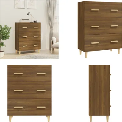 Obrázek produktu pro vidaXL Příborník hnědý dubový vzhled 70x34x90 cm materiál na bázi dřeva - Příborník - Příborníky - Skříňka - Úložná skříňka