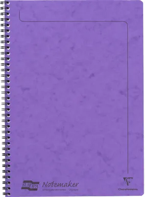 Produktbild von Clairefontaine 10x Doppelspiralheft A4 60 Blatt liniert abtrennbar Flieder 4864Z
