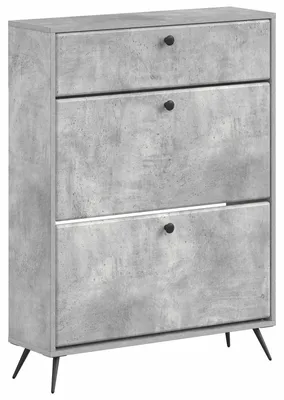 Produktbild von vidaXL Schuhschrank BREDA 78 x 24 x 103 cm Holzwerkstoff Betongrau