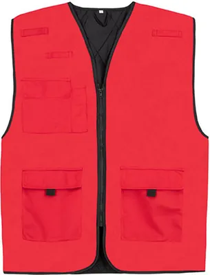 Immagine prodotto di Korntex KXAMF | Gilet da lavoro multifunzionale imbottito Kiel CO² Neutro - Colore: Rosso - Taglia: XL