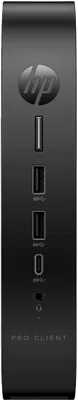Produktbild von HP Pro t550 - Thin Client - USFF - 1 x Celeron J6412 / 2 GHz - RAM 8 GB - Flash 32 GB - eMMC - UHD Graphics - 1GbE, Bluetooth 5.2 - WLAN: 802.11a/b/g/n/ac/ax, Bluetooth 5.2 - HP ThinPro - Monitor: keiner - Tastatur: International Englisch