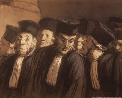 Obrázok produktu pre Honoré Daumier umelecká tlač obrazu - Advokáti (40 x 50 cm)