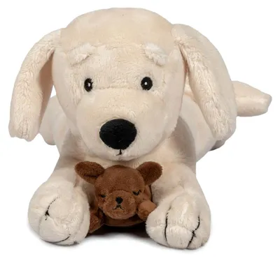 Produktbild von ByASTRUP – Kuschelhund mit zwei Welpen – Sandfarben