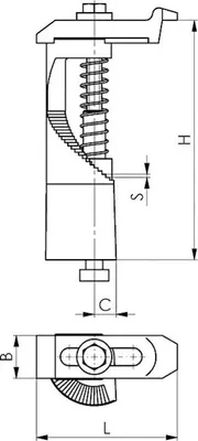 Image de Pince de serrage Amf Nr.6313K 18 court avec pièce en U