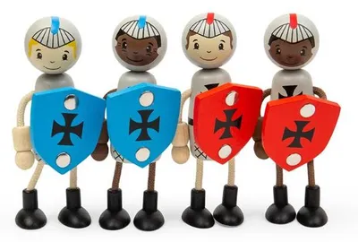 Zdjęcie produktu dla BigJigs Zestaw figurek rycerskich - średniowieczne figurki akcji