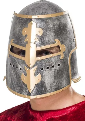 Produktbild von Mittelalterlicher Helm mit hochklappbarem Visier für Ritter- und Krieger-Kostüme