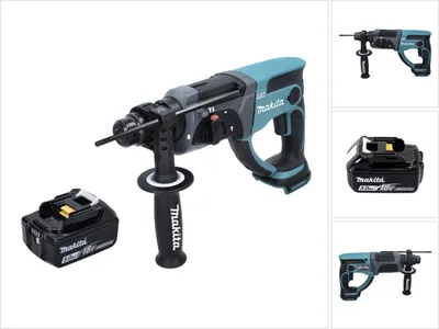 Zdjęcie produktu dla Akumulatorowy młot udarowo-obrotowy Makita DHR 202 T1 18 V 2,0 J SDS Plus + 1x akumulator 5,0 Ah - bez ładowarki