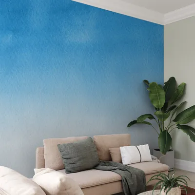 Produktbild von Muralo XXL Vlies FOTOTAPETE Blau ABSTRACTION Ombre Dekor (B) 368 cm x (H) 254 cm Tapete Wandtapete WOHNZIMMER SCHLAFZIMMER 4697