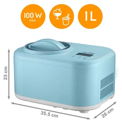 Image de Machine à glaçons auto-réfrigérante - Capacité de 1 litre - Puissance de 100 watts - En aluminium et en plastique