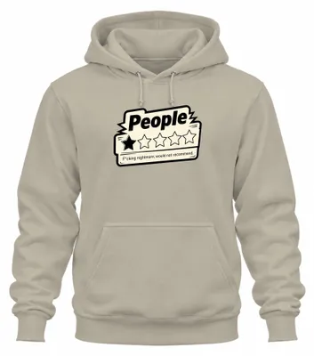 Immagine prodotto di Felpa con cappuccio "People F*cking Nightmare", sarcasmo, taglia XL, colore naturale