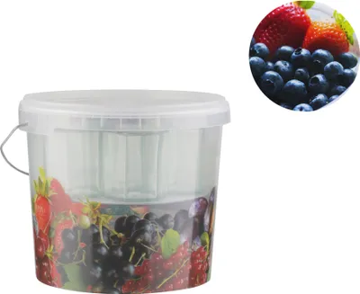 Produktbild von Pflückeimer mit 10 Gläser, Fruchtdekor