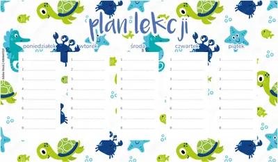 Produktbild von Magnetischer Unterrichtsplan für Kinder Meerestiere 45x26CM