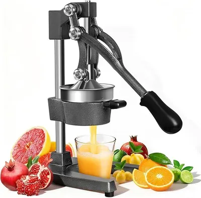 Obrázok produktu pre Ručná odšťavovačka z nehrdzavejúcej ocele, ručná odšťavovačka, citrusová odšťavovačka, odšťavovačka na pomaranče, odšťavovačka na citróny, odšťavovačka na ovocie, odšťavovačka na šťavu s pákovým mechanizmom, ručný odšťavovač na granátové jablká a grapefruit (čierna)