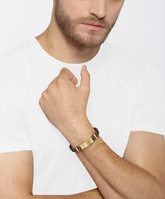 Productafbeelding van Modieuze herenarmband van suède, model Dylan, artikelnummer 1580607 - Lengte: 17,5 cm