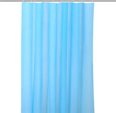 Produktbild von Duschvorhang mit 12 Haken, schimmelresistenter Badezimmervorhang, einfarbiger Duschvorhang, 180 x 180 cm lang, mit Duschvorhangfutter