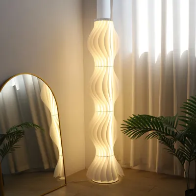 Produktbild von Stehlampe, dekoratives Kunstdesign, dimmbare Funktionen, 35x170cm, WEISS