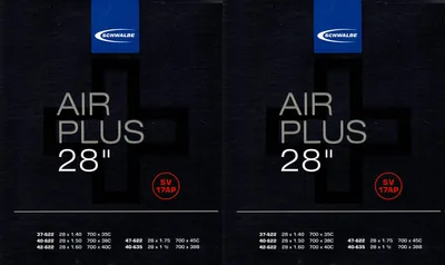 Produktbild von 2x Schwalbe Schlauch SV17AP 28 Zoll (37/47-622/635) Air Plus