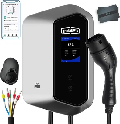 Productafbeelding van EV Oplaadstation - Elektrische Autolader - EV Charger - Thuislaadpunt - Type 2 Laadpaal - 7 kW Eenfase