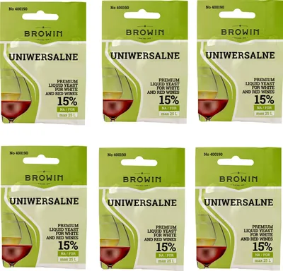 Produktbild von 6 x UNIVERSAL Weinhefe Gärhefe flüssig Hefe Reinzuchthefe Gärung Obstwein Hefe