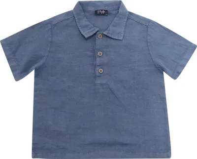 Immagine prodotto di 7866AP polo bimbo IL GUFO boy kids linen polo blue