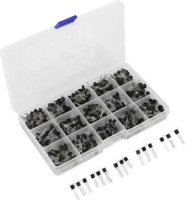 Obrázok produktu pre 600 ks Tranzistory Assortment Kit NPN TO-92 PNP 2N2222-S9018 Priamy zástrčkový tranzistor