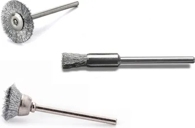 Image de Lessmann Miniaturbürstenset Rundbürste Flächenbürste Pinselbürste Bürstenset