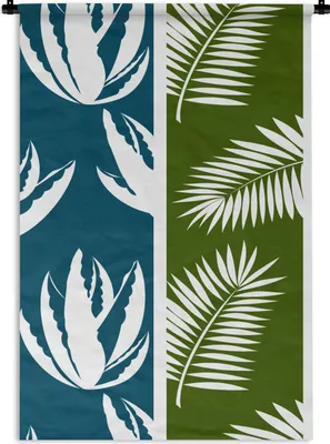 Produktbild von MuchoWow® Wandteppich Wandbehang Blätter - Tropisch - Gestaltung - Hawaii 60x90 cm Tapisserie Dekoration Wandtuch - Foto-Teppich - Abwaschbar
