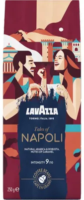 Zdjęcie produktu dla Lavazza Tales of Napoli kawa ziarnista 250g – aromatyczna, treściwa kawa