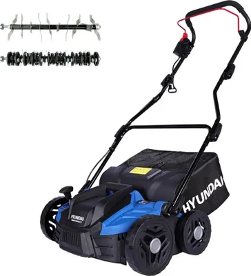 HYUNDAI Elektro-Vertikutierer SC3601E Rasenlüfter (36 cm, 1500 W, 45L Fangkorb, Lüfter)