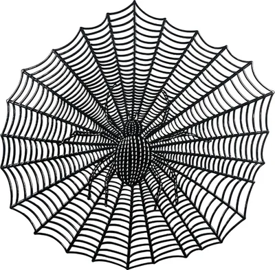 Produktbild von Spinnennetz-Basis Schwarze Halloween-Spinne 38cm