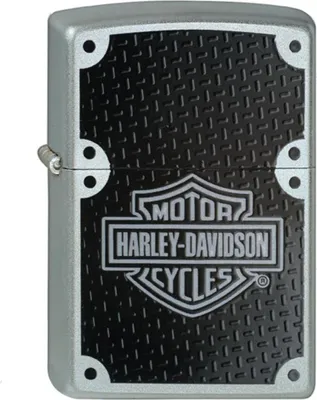 Immagine prodotto di Harley Davidson Zippo accendino nero antivento in metallo ricaricabile con confezione regalo